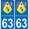 63 Égliseneuve-près-Billom blason autocollant plaque stickers ville