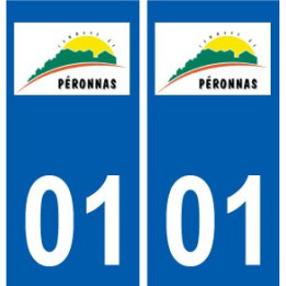 01 Péronnas logo ville autocollant plaque sticker