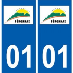 01 Péronnas logo ville autocollant plaque sticker