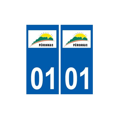 01 Péronnas logo ville autocollant plaque sticker