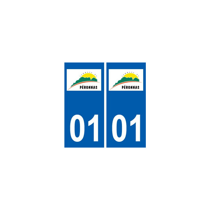 01 Péronnas logo ville autocollant plaque sticker
