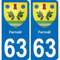 63 Fernoël blason autocollant plaque stickers ville