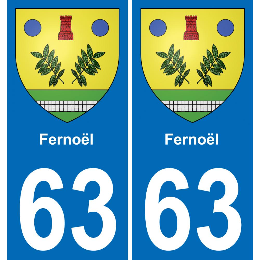 63 Fernoël stemma adesivo piastra adesivi città