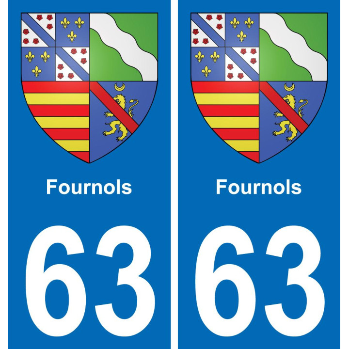 63 Fournols blason autocollant plaque stickers ville