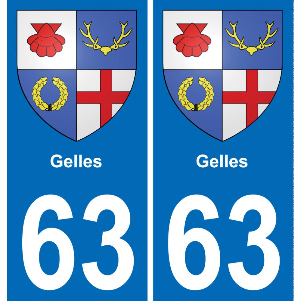 63 Gelles stemma adesivo piastra adesivi città