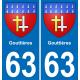 63 Gouttières stemma adesivo piastra adesivi città