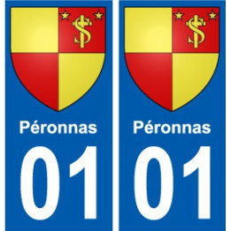 01 Péronnas ville autocollant plaque sticker