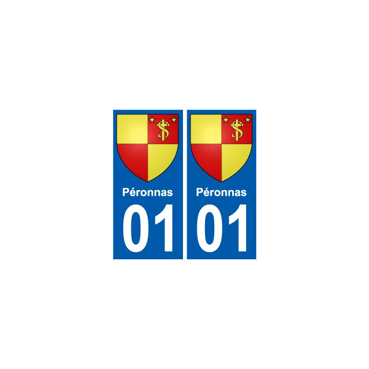 01 Péronnas ville autocollant plaque sticker