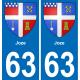 63 Joze stemma adesivo piastra adesivi città