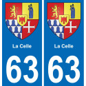 63 La Celle wappen aufkleber typenschild aufkleber stadt