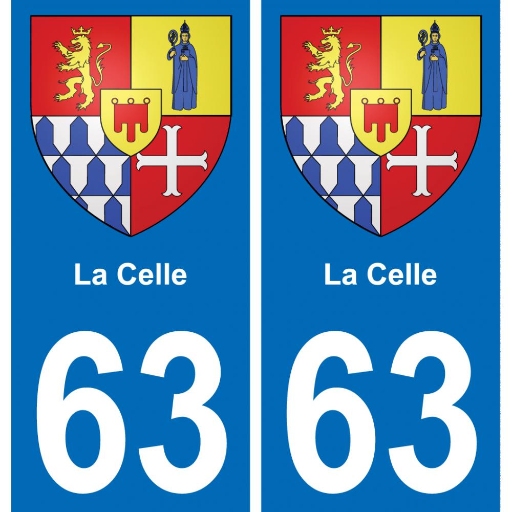 63 La Celle stemma adesivo piastra adesivi città