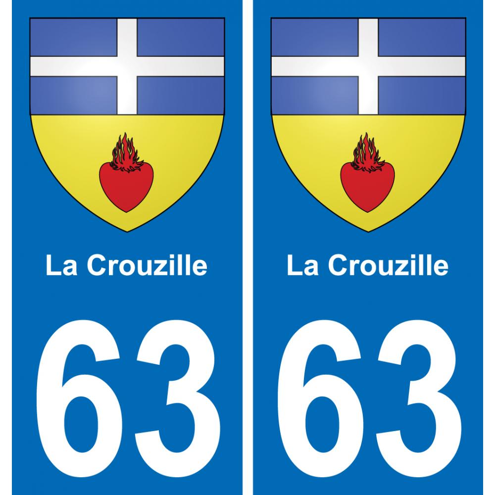 63 La Crouzille stemma adesivo piastra adesivi città