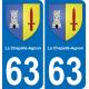 63 La Chapelle-Agnon blason autocollant plaque stickers ville