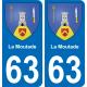 63 La Moutade stemma adesivo piastra adesivi città