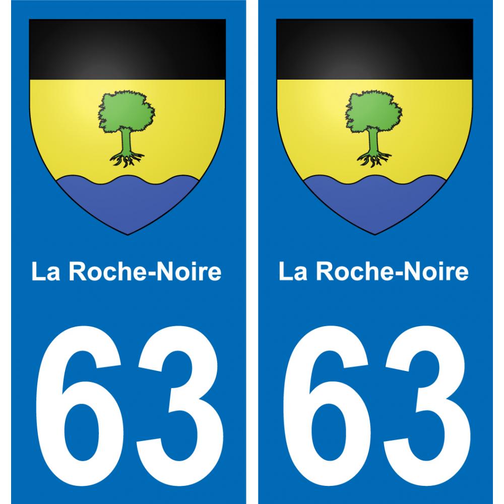 63 La Roche-Noire blason autocollant plaque stickers ville
