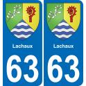 63 Lachaux blason autocollant plaque stickers ville
