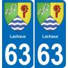 63 Lachaux coat of arms sticker plate stickers city