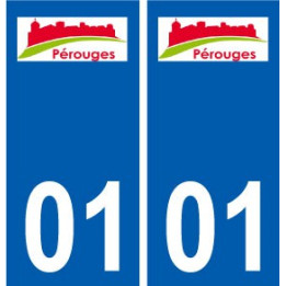 01 Pérouges logo ville autocollant plaque sticker
