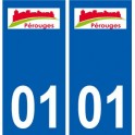 01 Pérouges logo ville autocollant plaque sticker