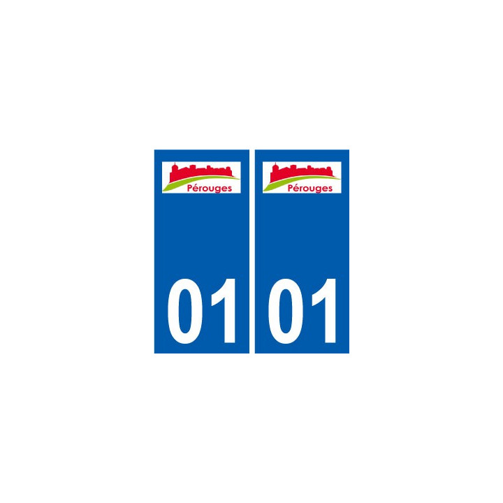 01 Pérouges logo ville autocollant plaque sticker