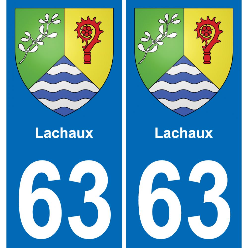 63 Lachaux blason autocollant plaque stickers ville