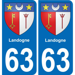 63 Landogne blason autocollant plaque stickers ville
