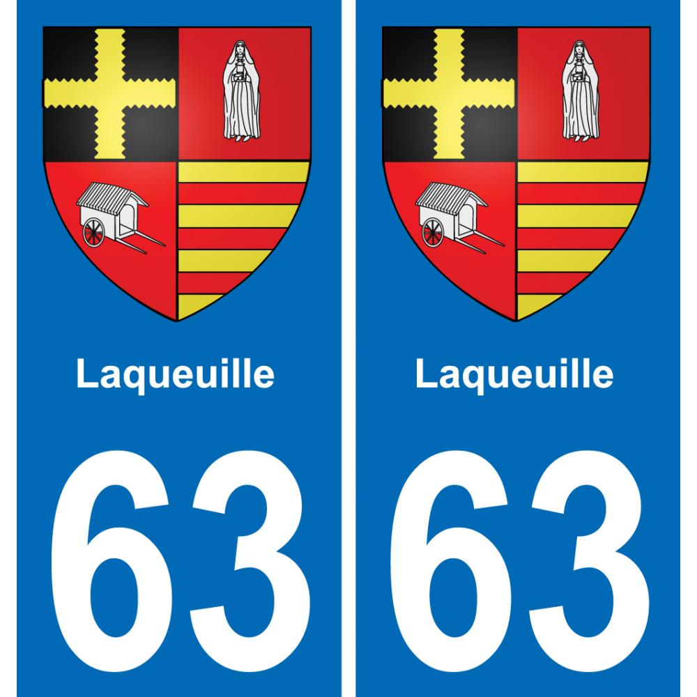 63 Laqueuille blason autocollant plaque stickers ville