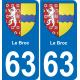 63 Le Broc wappen aufkleber typenschild aufkleber stadt