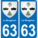 63 Le Brugeron wappen aufkleber typenschild aufkleber stadt