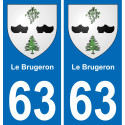 63 Le Brugeron wappen aufkleber typenschild aufkleber stadt