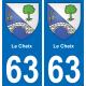 63 Le Cheix wappen aufkleber typenschild aufkleber stadt