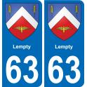 63 Lempty wappen aufkleber typenschild aufkleber stadt