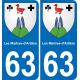 63 Les Martres-d'Artière blason autocollant plaque stickers ville