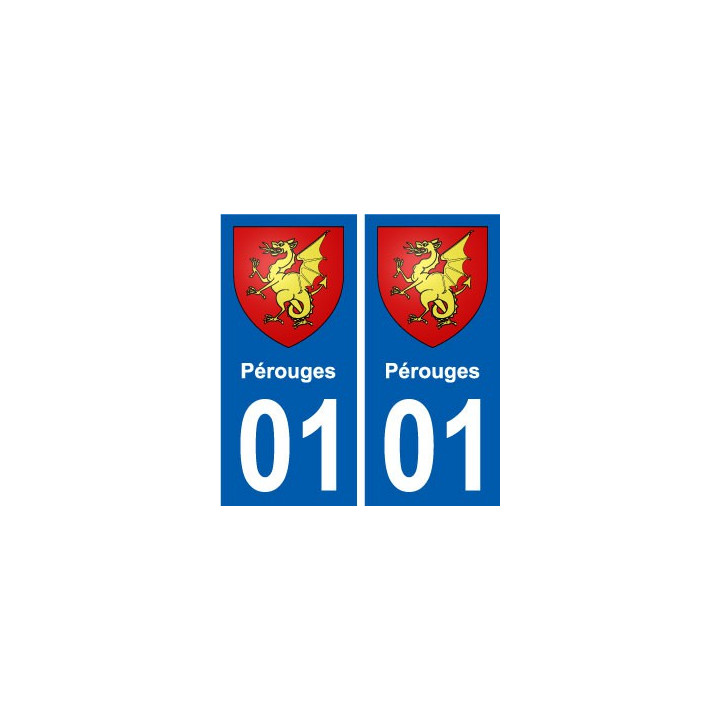 01 Pérouges ville autocollant plaque sticker