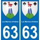 63 Les Martres-d'Artière stemma adesivo piastra adesivi città