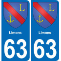 63 Limons wappen aufkleber typenschild aufkleber stadt
