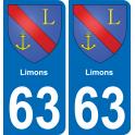63 Limons wappen aufkleber typenschild aufkleber stadt