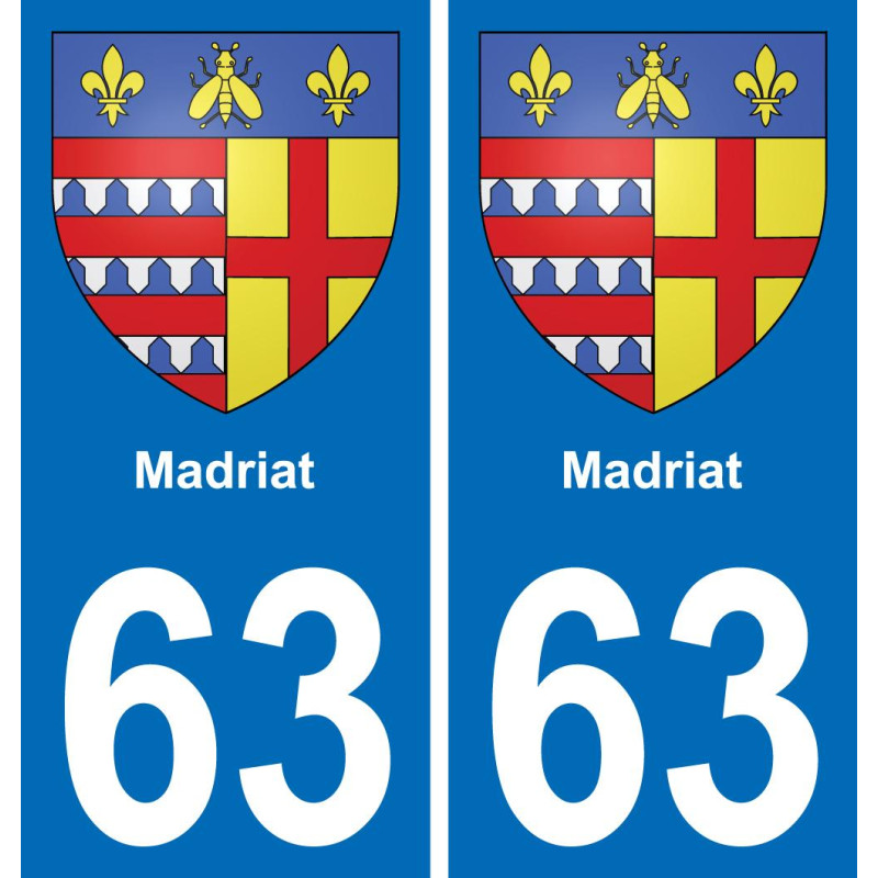 63 Madriat stemma adesivo piastra adesivi città