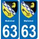 63 Malintrat wappen aufkleber typenschild aufkleber stadt
