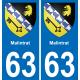 63 Malintrat wappen aufkleber typenschild aufkleber stadt