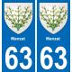 63 Manzat wappen aufkleber typenschild aufkleber stadt