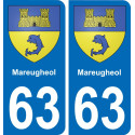 63 Mareugheol wappen aufkleber typenschild aufkleber stadt