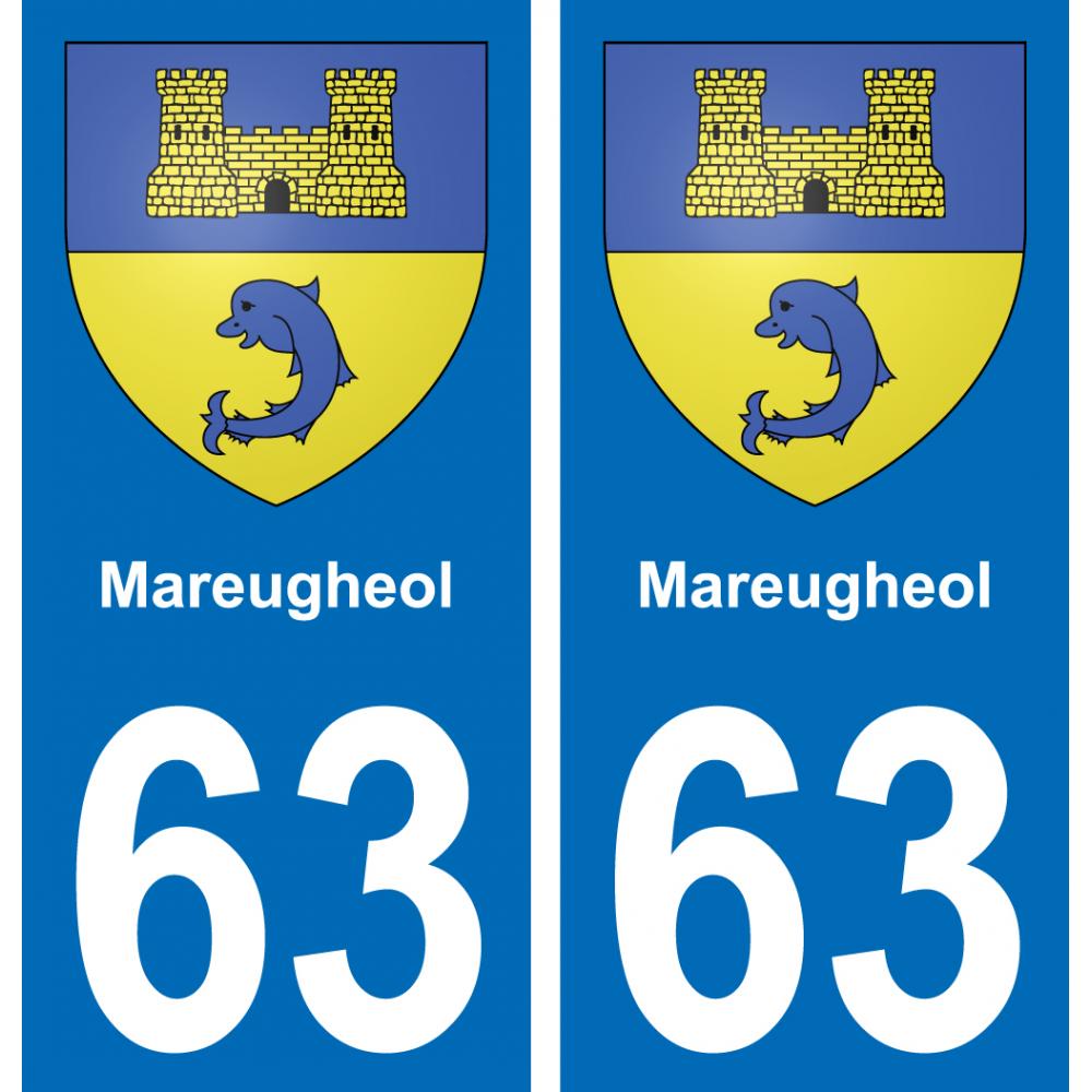 63 Mareugheol wappen aufkleber typenschild aufkleber stadt