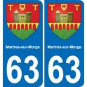 63 Martres-sur-Morge blason autocollant plaque stickers ville