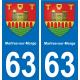 63 Martres-sur-Morge blason autocollant plaque stickers ville