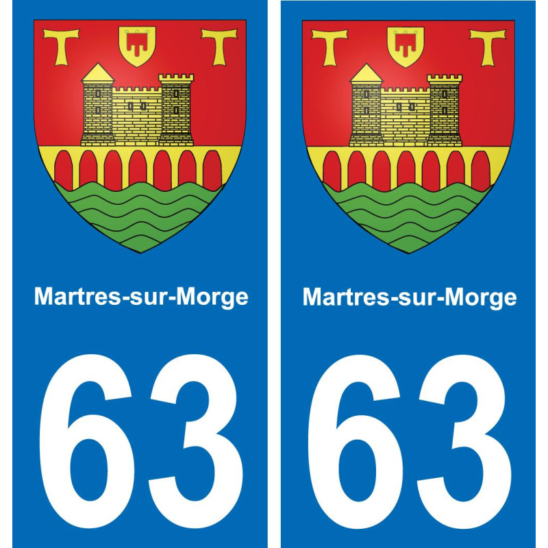 63 Martres-sur-Morge stemma adesivo piastra adesivi città