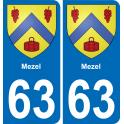 63 Mezel wappen aufkleber typenschild aufkleber stadt