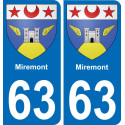 63 Miremont stemma adesivo piastra adesivi città