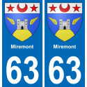 63 Miremont stemma adesivo piastra adesivi città