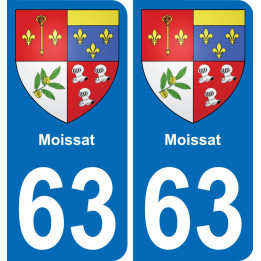 63 Moissat blason autocollant plaque stickers ville